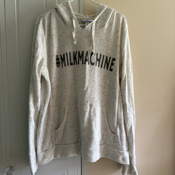 Motherhood Maternity Long Sleeve Nursing Zipper Hoodie Milk Machine XL - Picture 1 of 7